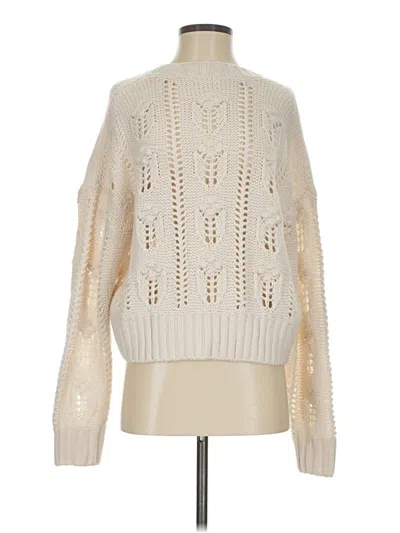 Pre-owned Splendid Pullover Sweater In White