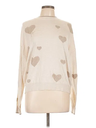 Pre-owned Splendid Pullover Sweater In White