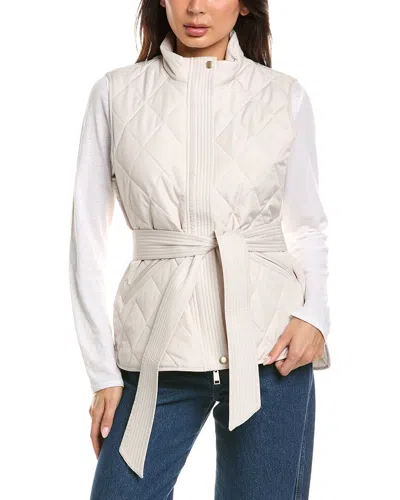 Splendid Quilted Crop Vest In White
