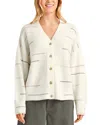 Splendid Quinn Striped Cardigan In Pale Oak Multi