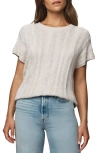 Splendid Raelynn Short Sleeve Pointelle Sweater In White
