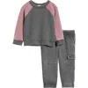 SPLENDID SPLENDID RAGLAN SLEEVE SWEATSHIRT & CARGO PANTS SET