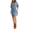 Splendid Raquel Chambray Mini Shirtdress In Indigo