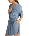 Splendid Raquel Chambray Mini Shirtdress In Indigo