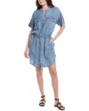 Splendid Raquel Chambray Mini Shirtdress In Blue