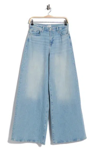Splendid Ravyn High Waist Cuffed Wide Leg Jeans In Blue