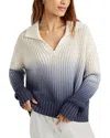 Splendid Raya Polo Sweater In Ice Navy Ombre