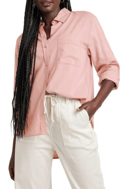 Splendid Reese Cotton Blend Button-down Shirt In Canyon Rose