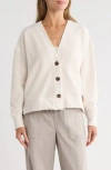 Splendid Reversed Terry V-neck Cardigan In Neutral