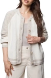 Splendid Rhodes Wool Blend Varsity Shacket In Neutral
