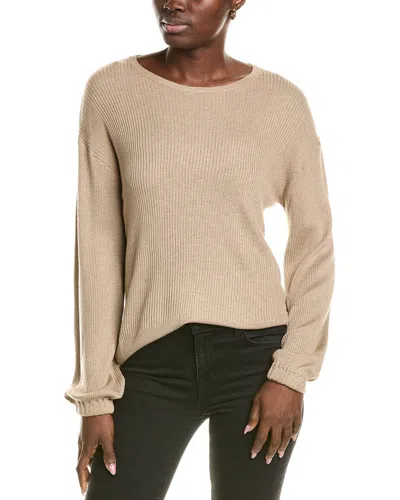 Splendid Rib Cashmere-blend Sweater In Brown