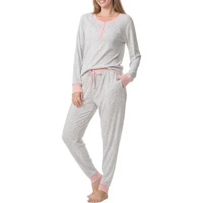 Splendid Rib Henley Pajamas In Feeder Stripe