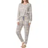 Splendid Rib Henley Pajamas In Snake Distress