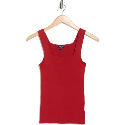 Splendid Rib Knit Sleeveless Sweater In Red