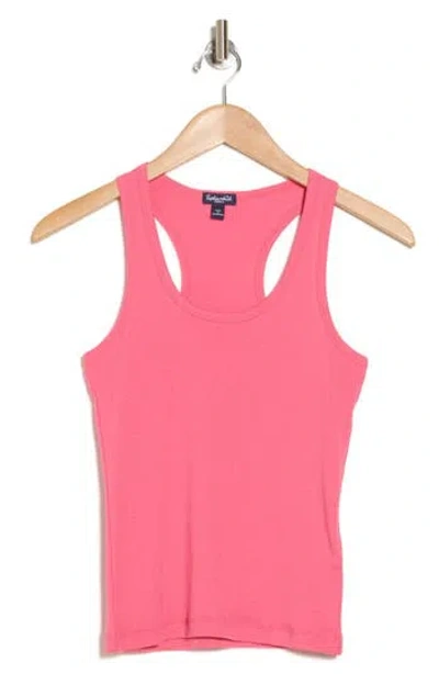 Splendid Rib Knit Tank In Bright Pink