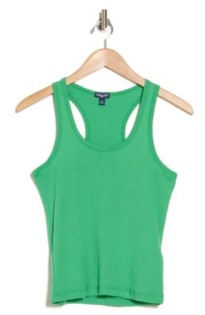 Splendid Rib Knit Tank In Kelley Green