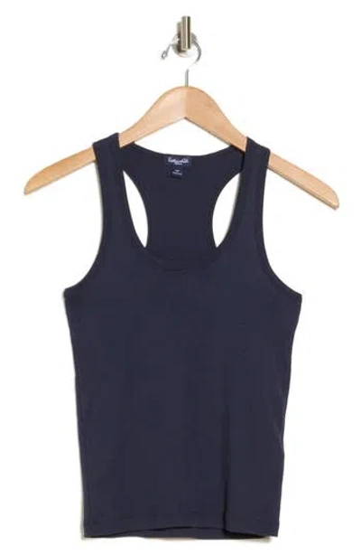 Splendid Rib Knit Tank In Navy