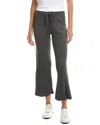 Splendid Rib Knit Wide Leg Crop Pant In Gray