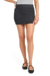 Splendid Leanna Sweater Mini Skirt In Heather Shadow