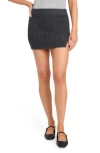 Splendid Leanna Sweater Mini Skirt In Heather Shadow