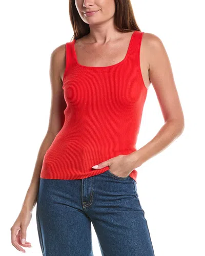 Splendid Ribbed Sweater Tank In Red