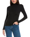 Splendid Long Sleeve Turtleneck Top In Black
