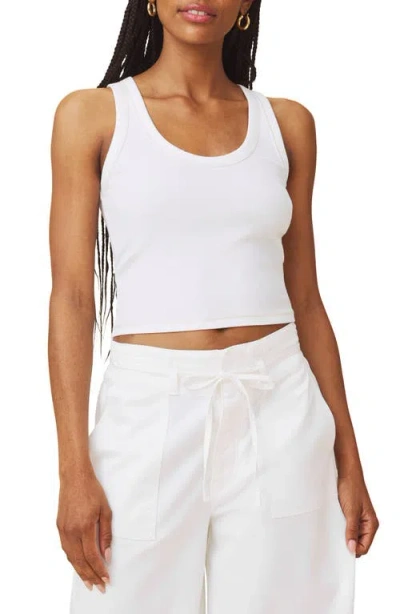 Splendid Roma Cotton Blend Tank In White