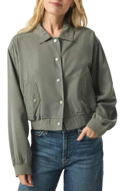 Splendid Romona Crop Jacket In Vintage Olive Branch