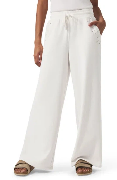 Splendid Rory Eyelet Embroidered Sweatpants In White