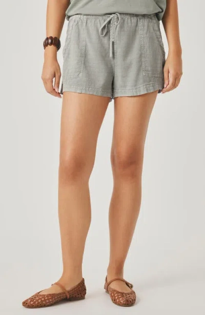 Splendid Rosalie Tie Waist Shorts In Gray