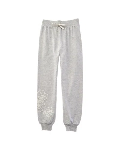 Splendid Kids' Rose Embroidery Toss Jogger In Gray
