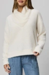 Splendid Rowan Fuzzy Cowl Neck Sweater In White
