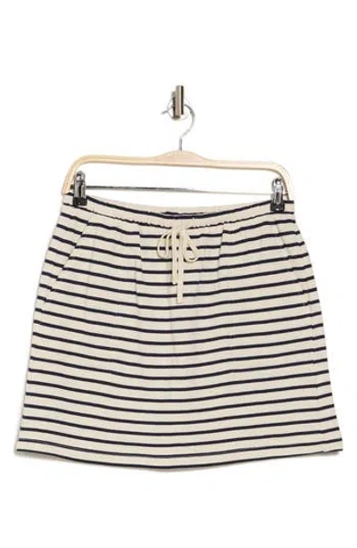 Splendid Royale Stripe Skirt In Navy/white