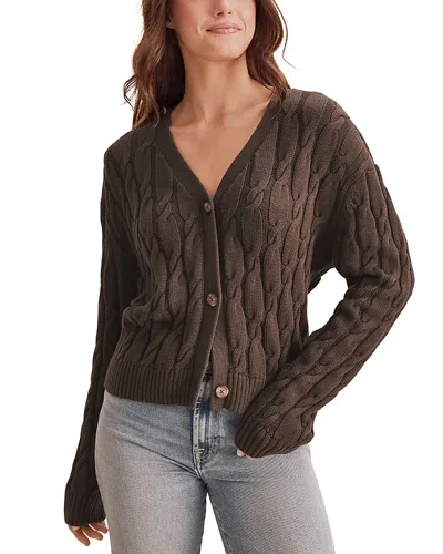 Splendid Rubi Cable Knit Cardigan Sweater In Multi