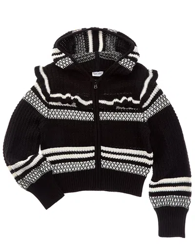 Splendid Ruffle Sweater In Black
