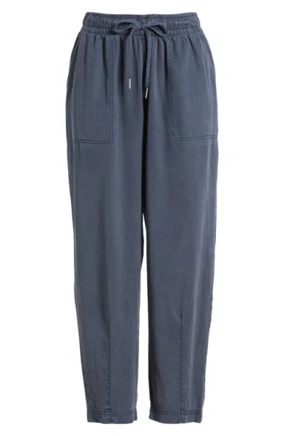 Splendid Ryan Drawstring Crop Pants In Ice Navy