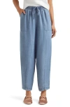 Splendid Ryan Indigo Drawstring Barrel-leg Pants In Indigo