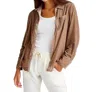 Splendid Ryan Velvet Button Down Shirt In Walnut In Brown