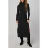 Splendid Rylee Turtleneck Long Sleeve Dress In Black