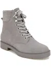 Splendid Sadie Womens Suede Almond Toe Combat & Lace-up Boots In White