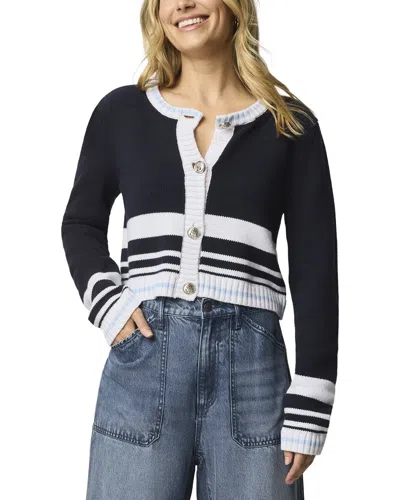 Splendid Sailor Stripe Cardigan In Navy In Blue