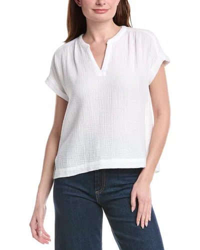 Splendid Saint Tropez Gauze Blouse In White
