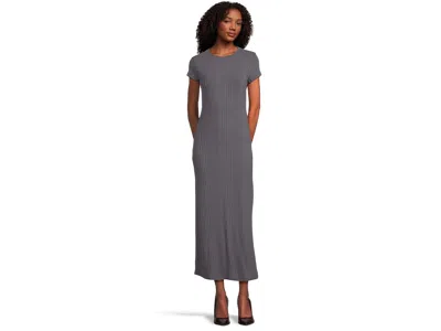 Splendid Salma Short Sleeve Dress In Gray