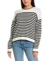 Splendid Santana Stripe Wool & Silk-blend Sweater In Green