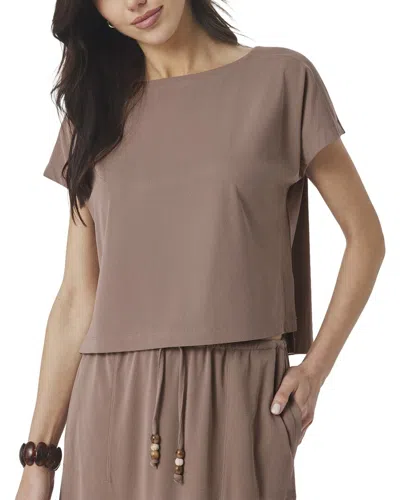 Splendid Sasha Linen Tee In Brown