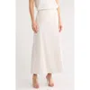 Splendid Satin Midi Skirt In Neutral