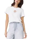 Splendid Seashell Embellished Tee In Multi