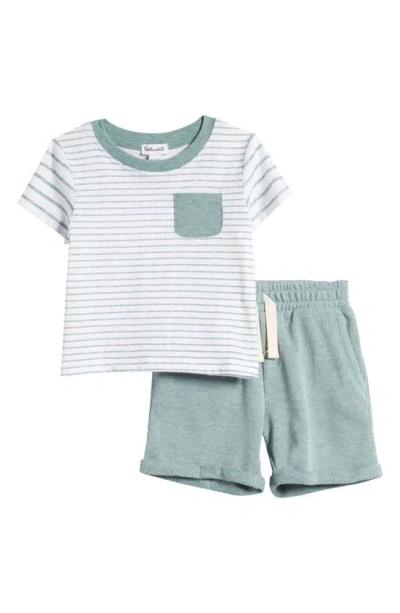 Splendid Babies' Seaspray Stripe T-shirt & Shorts Set In Shore Stripe