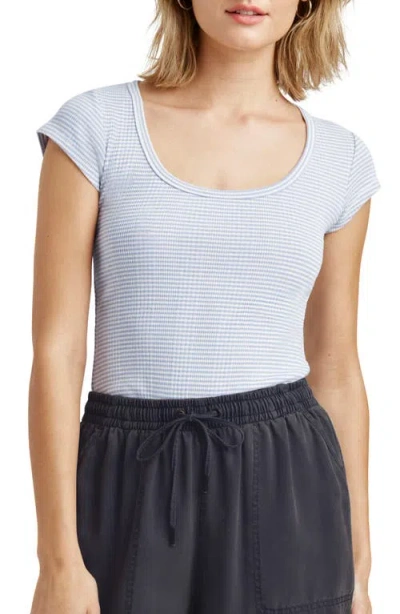Splendid Selena Stripe Scoop Neck Stretch Cotton Top In Star Stripe