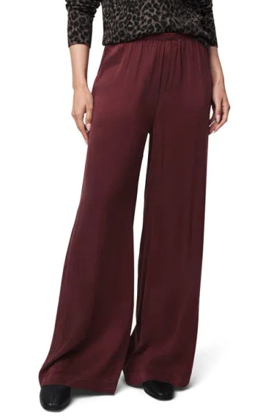 Splendid Serena Satin Pull-on Pants In Brown